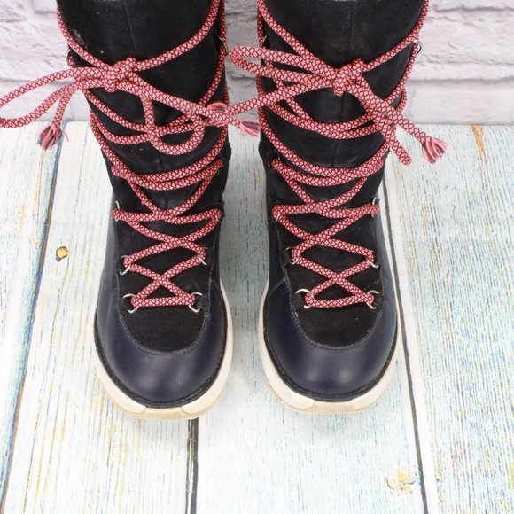 Fitflop Skandi Black Suede Wool Lined Pull On Winter Boots Size 6.5 - Picture 5 of 9